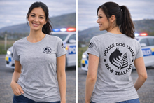 Load image into Gallery viewer, Police Dog Trust Womens Mali Tee - Womens Grey/Black Logo