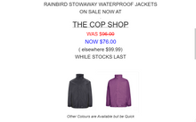 Load image into Gallery viewer, Stowaway Jacket-Unisex ON SALE NOW - LIMITED STOCK