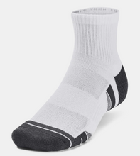 Load image into Gallery viewer, Under Armour Unisex Performance Tech 3 Pack Quarter Socks Grey/White