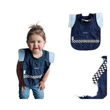 Load image into Gallery viewer, Little Poppet Police Baby Bib - Sleeved
