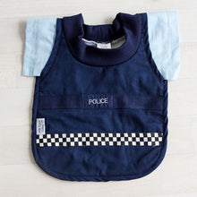 Load image into Gallery viewer, Little Poppet Police Baby Bib - Sleeved