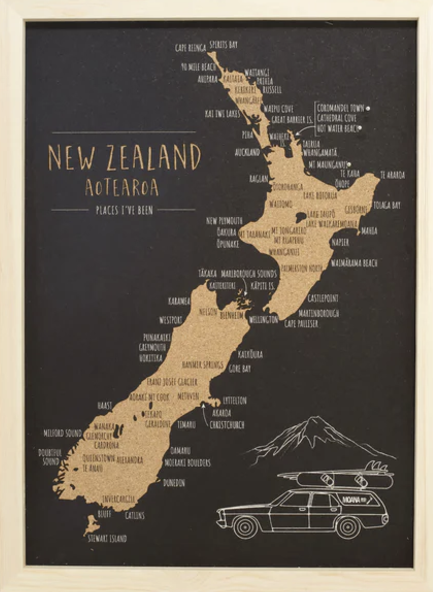 New Zealand Pin Cork Mat A3