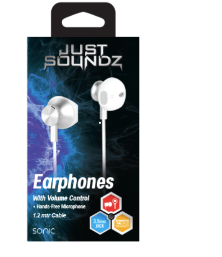 Just Soundz Earphone - Sonic Silver