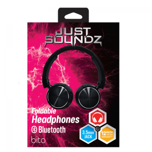 Just Soundz Foldable Bluetooth Headphones