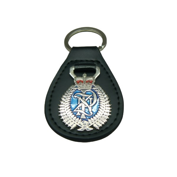 New Zealand Police Leather Key Ring - Oval