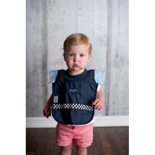 Load image into Gallery viewer, Little Poppet Police Baby Bib - Sleeved

