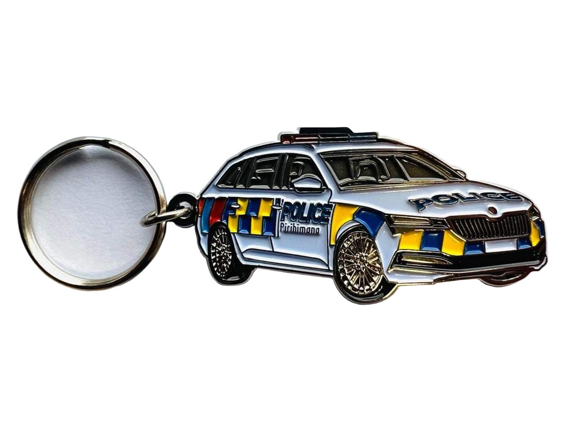 Skoda Police Car Key Ring